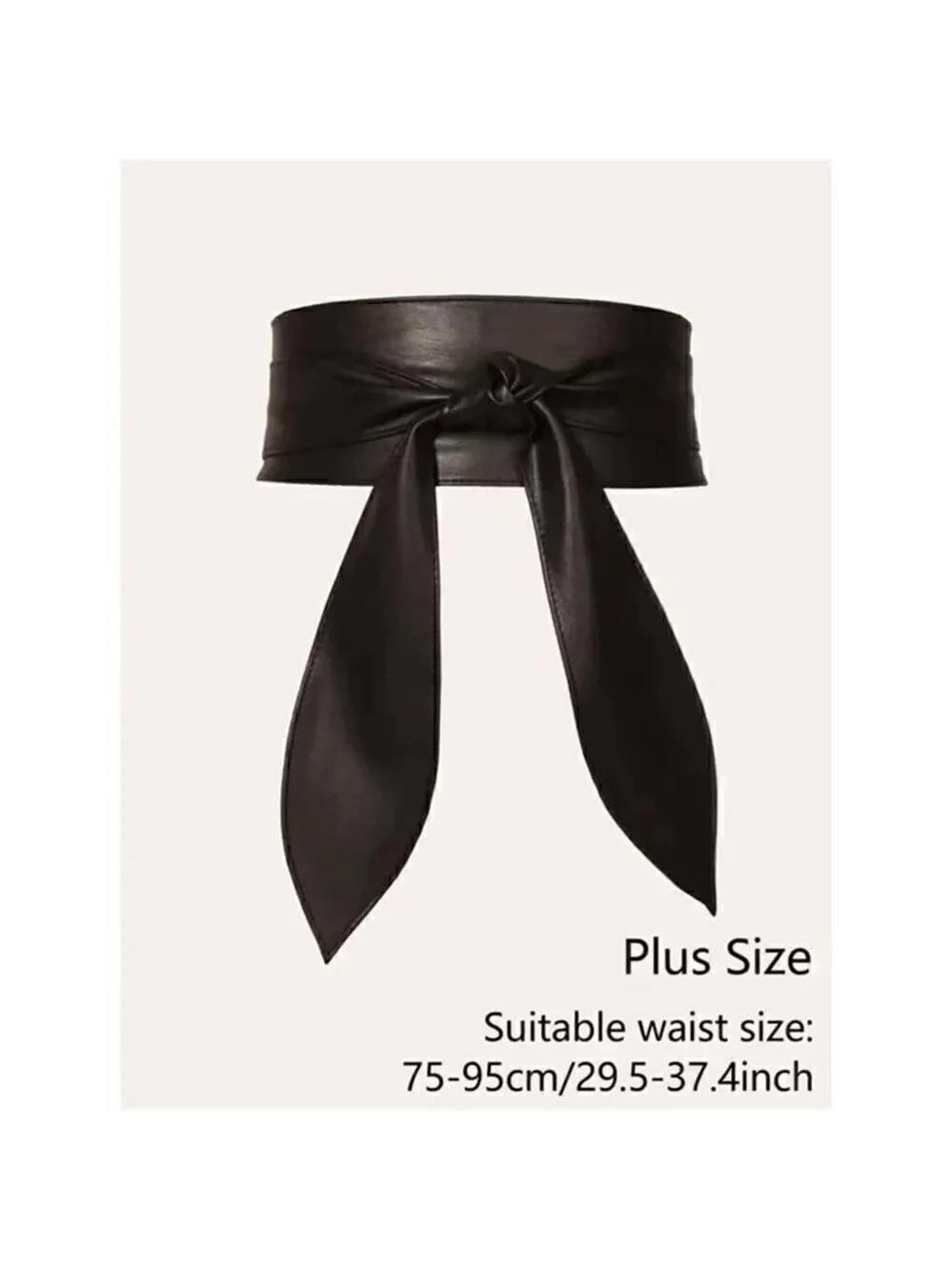 Black Vegan Leather Corset Belt